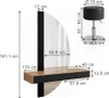Tavolo da toilette Vicco Melisa Nero 120 cm con Anteprima dell’immagine prodotto 6