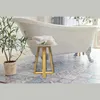 Tendance Schemel weiß braun 30 cm x 30 cm x 43 cm Produktbild-Vorschau 8
