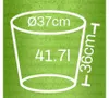 Pflanztopf FloraSelf Keramik glasiert Ø 37 cm H 36 cm grün Produktbild-Vorschau 5