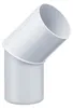 INEFA Fallrohrbogen 45 Grad, DN75 / 75mm, Weiß – PVC Produktbild-Vorschau 1