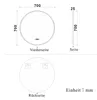 LED Spiegel rund 70cm mit Uhr Warm/Neutral/Kaltweiß dimmbar Produktbild-Vorschau 8