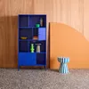 Credenza industriale in metallo con 8 scomparti, Blu Anteprima dell’immagine prodotto 2