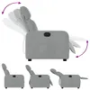 vidaXL Fauteuil relax gris clair Tissu Voir les images du produit 4