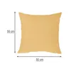 Kissenbezug 50x50 cm gelb Struktur Leinenoptik Kissenhülle Produktbild-Vorschau 3