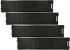 Four black carbon filters are arranged in a staggered row against a white background. Produktbild-Vorschau