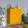 vidaXL Schubladenschrank Senfgelb 80x35x101,5 cm Stahl Produktbild-Vorschau 2