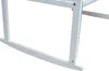 A close-up view of the white wooden rocking base of a baby crib or bassinet. Produktbild-Vorschau