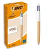 BIC 508964 Stylo à bille rétractable 4 Colours Wood Style Voir les images du produit 4