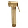 A close-up studio shot of a gold bidet sprayer. Podgląd zdjęcia produktu