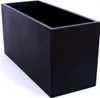 A black rectangular planter box shown from a three-quarter angle on a white background. Produktbild-Vorschau