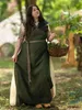 Mittelalter Kleid mit Schnürung ärmellos Grün / Natur Produktbild-Vorschau 3