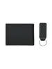 A black wallet and a black keychain are displayed side-by-side on a white background. Náhľad obrázku produktu