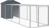 vidaXL Klec pro kuřata s výběhem antracit 117x405x123 cm Náhled obrázku produktu 1