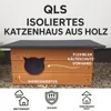 QLS Isoliertes Katzenhaus aus Holz 60x40x40 cm - Winterfest Produktbild-Vorschau 10