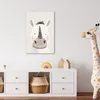 Leinwand Bilder 40x60 cm - Kinder Beige - Rhinozeros, Produktbild-Vorschau 3