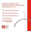 MAWA Kleiderbügel, 10er-Set, rutschfest, 46 cm, Silber, Produktbild-Vorschau 3