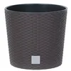 Rund Blumentopf 15,3 L Rattan-Optik Umbra Dunkel Braun Produktbild-Vorschau 3