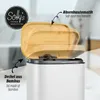 Solly's Kosmetikeimer (5 Liter) mit Bambusdeckel, weiß Produktbild-Vorschau 3