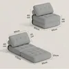 Schlafsofa BEALIFE 85x85x60 cm mit Rückenkissen & Produktbild-Vorschau 3