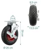 Relaxdays Zwenkwielen met rem, set van 2, 3.00-4, 120 kg Productafbeelding-voorbeeld 4