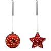 Étoile de Noël en verre rouge à suspendre avec 10 LED - 15 Voir les images du produit 8
