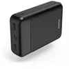 A black Hama power bank is shown from a diagonal angle against a white background. Náhľad obrázku produktu