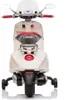 A white electric scooter for children, shown from the front. Podgląd zdjęcia produktu