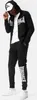 Tuta uomo con cappuccio slim fit FEENY Nero/Bianco XXL Anteprima dell’immagine prodotto 3