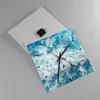 Wanduhr - Quadrat - Glasuhr - Meer Welle Ozean - 40x40cm - Produktbild-Vorschau 2