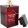 A red glass bottle of Dolce & Gabbana The Only One 2 perfume with its black cap off to the side. Náhled obrázku produktu