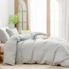 Bettwäsche-Set Baumwolle Hellgrau 220x240cm 3-teilig mit Produktbild-Vorschau 6