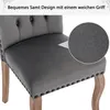 Close-up of a gray upholstered chair with wooden legs, showing the texture of the fabric. Náhľad obrázku produktu