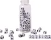 160 Stück DIY Buchstabenperlen Buchstabenwürfel Würfel weiß Produktbild-Vorschau 1