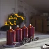 LED Kerzenset Flamme - Echtwachs - 3D Flamme - H: 15cm - Timer - Batteriebetrieb - rot - 4er Set Produktbild-Vorschau