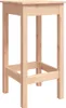A simple wooden bar stool on a white background. Voir les images du produit