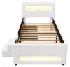 Polsterbett 90x200 cm mit Schublade, LED im Kopf- und Produktbild-Vorschau 9