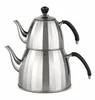 Teekannen Set Edelstahl Induktion 1,0L + 2,5L Türkischer Produktbild-Vorschau 1