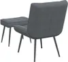 Relaxsessel mit Hocker Dunkelgrau Samt Produktbild-Vorschau 6