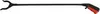 A long black grabber tool with an orange handle, isolated on a white background. Anteprima dell’immagine prodotto