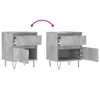 vidaXL Tables de nuit 2 pcs. Gris béton 40x35x50 cm Bois Voir les images du produit 11