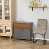 HOMCOM Esstisch Klapptisch mit Rollen Küchentisch Stauraum Produktbild-Vorschau 8