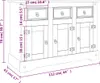 vidaXL Kredens Corona 112x43x78 cm lite drewno sosna Podgląd zdjęcia produktu 11