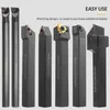 A collection of metal lathe tool holders with cutting inserts. Produktbild-Vorschau