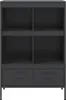 vidaXL Highboard černá 68x39x101,5 cm ocel Náhled obrázku produktu 6