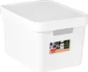 A white storage box with a lid, shown from a slightly elevated front-left angle. Náhľad obrázku produktu