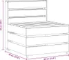vidaXL Garten-Mittelsofa aus Paletten Kiefernholz Produktbild-Vorschau 7