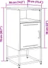 vidaXL Nachttisch Schwarz 36x39x78 cm Stahl Produktbild-Vorschau 8