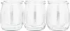 A set of six empty glass jars arranged in a row. Náhled obrázku produktu