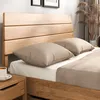 Einzelbett 90x220cm mit Holzkopfteil, Wildeiche massiv Produktbild-Vorschau 2
