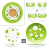 18ks kávový servis Pula zelená tečky porcelán 6 osob šálky Náhled obrázku produktu 4